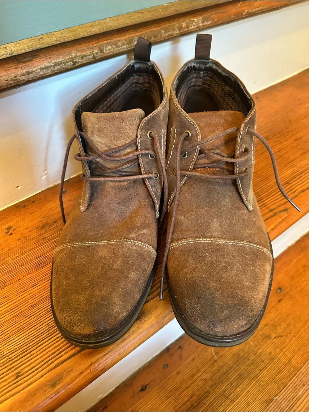 Clark’s Men’s Hinman Brown Suede Chukka Boots - Casual Lace-Up size 13